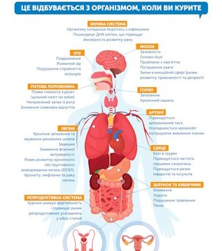 Що відбувається з організмом, коли ви курите