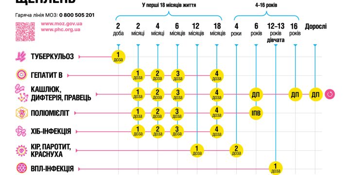 Національний календар профілактичних щеплень